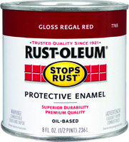 RUST-OLEUM STOPS RUST 7765730 Protective Enamel, Regal Red, Gloss, 0.5 pt