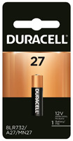 Duracell MN27BPK Alkaline Battery, MN27, Alkaline Manganese Dioxide, 12 V