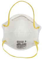 MSA 817633 Harmful Disposable Respirator, One-Size Mask, Polyester, White