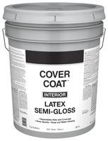 Valspar 455 Latex Wall Paint, Semi-Gloss, White, 5 gal Pail