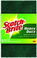 Scotch-Brite 223-7 Scour Pad, 6 in L, 3.8 in W, Green