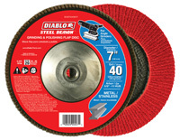 Diablo Steel Demon DCX070040B01F Conical Flap Disc with Hub, 40-Grit, Ultra