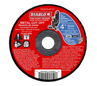 Diablo DBD040040101F Cut-Off Wheel, Aluminum Oxide, 4 in Dia