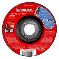 Diablo DBD045125701F Cut-Off Wheel, Aluminum Oxide, 4-1/2 in Dia