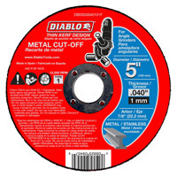 Diablo DBD050040101F Cut-Off Wheel, Aluminum Oxide, 5 in Dia