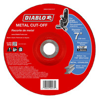 Diablo DBD070063701F Cut-Off Wheel, Aluminum Oxide, 7 in Dia