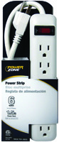 PowerZone Power Outlet Strip, 125 V, 15 A, 6 Outlet