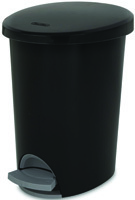 Sterilite Ultra 10819002 Waste Basket, 2.6 gal Capacity, Oval, Plastic,