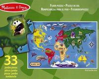 WORLD MAP FLOOR PUZZLE 33PC