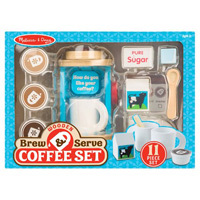 WOODEN BREW & SERVE COFFEE SET