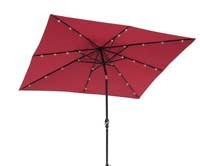 SUNRAY 9X7 RECT SOLAR UMBREL RED