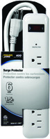 PowerZone Surge Protector Strip, 125 V, 15 A, 6 Outlet