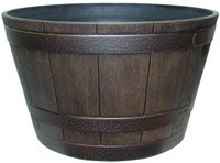 Southern Patio Hampton HDR-007197 Whiskey Barrel Planter, 9.21 in H, Barrel,