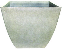 Southern Patio HDR-012184 Newland Planter, 13-1/2 in H, Square, Resin, Bone