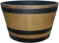 Southern Patio HDR-012207 Whiskey Barrel Planter, 9.21 in H, Barrel, Resin,