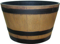 Southern Patio HDR-012221 Whiskey Barrel Planter, 13.27 in H, Barrel, Resin,