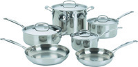 Cuisinart Chef's Classic 77-10 Cookware Set, Stainless Steel, Polished