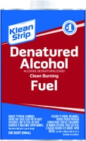 Klean Strip QSL26 Denatured Alcohol Fuel, 1 qt Can
