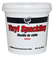 DAP 12132 Spackling Paste White, 1 qt Tub