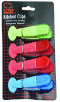 Chef Craft 21091 Magnetic Memo Clip Set, 3-1/2 in W, Plastic,