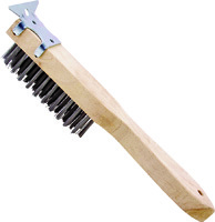 WIRE BRUSH W/SCRAPPER SHOE HANDL