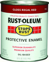 RUST-OLEUM STOPS RUST 7765502 Protective Enamel, Regal Red, Gloss, 1 qt Can