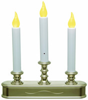 Celebrations FPC1230P Battery Operated Three Tier Candle, Pewter Base