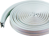 M-D 43846 Weatherstrip Tape, 17 ft L, 3/8 in W, EPDM/Silicone, White