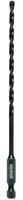 IRWIN 1870545 Masonry Bit Impact Drill Bit, 3-3/4 in L Flute, Hex Shank, 1/4