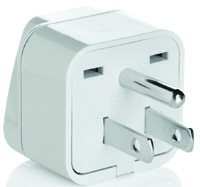 CONAIR Travel Smart NWG3C Grounded Adapter Plug, White