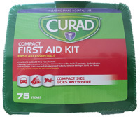 CURAD CURFAK200RB Compact, Latex-Free First Aid Kit, 75-Piece