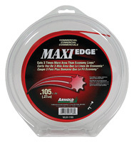 ARNOLD Maxi Edge WLM-1105 Trimmer Line, 0.105 in Dia, Polymer, Red