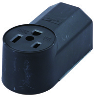 Forney 58402 Electrical Receptacle, 125/250 V, 2-Pole, Black