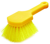 Rubbermaid FG9B2900YEL Utility Brush, Short Plastic Yellow Handle