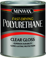 Minwax 63000444 Polyurethane Paint, Clear, Gloss, 1 qt Can