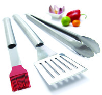 GrillPro 40035 Tool Set, Stainless Steel, 3