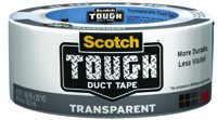 Scotch 2120-C Extreme Hold Tough Duct Tape, 20 yd L, 1.88 in W, Clear