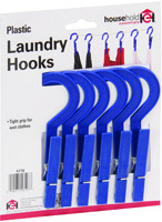 Household Essentials 4716 Hang Dry Clothespins, Plastic, Blue