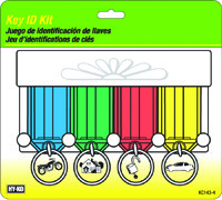 HY-KO KC143-4 Key Identification Tag Kit, Plastic, 5