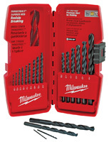 Milwaukee 48-89-2803 Drill Bit Set, Steel, Black Oxide, 15-Piece