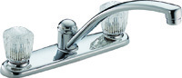 DELTA Classic 2102LF Kitchen Faucet, 5-7/16 in H Spout, Brass, Chrome