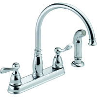 DELTA Windemere 21996LF Kitchen Faucet with Side Spray, 2-Faucet Handle,