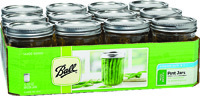 Ball 1440066000 Wide Mouth Mason Jar, 16 oz Capacity, Glass