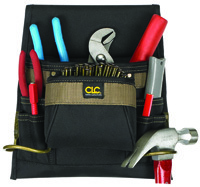 CLC Tool Works 1823 Nail and Tool Bag, 8-Pocket, Polyester Fabric