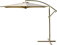 Seasonal Trends Offset Cantilever Taupe Umbrella With Stand 10 Ft W
