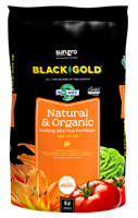 sun gro BLACK GOLD 140204016QTP Potting Mix, Brown/Earthy, Granular Grain,