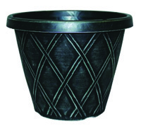 Southern Patio CF-029847 Lattice Planter, 10-1/4 in H, Round, Resin, Silver