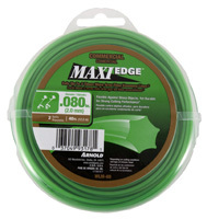 ARNOLD Maxi Edge WLM-80 Trimmer Line, 0.08 in Dia, Polymer, Green