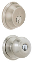 Schlage Georgian FB50NVGEO619 Knob Lockset, Keyed Alike Key, 2 Grade, Steel,