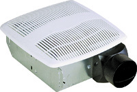 Air King AS50 Exhaust Fan, 50 cfm, White, 0.9 A